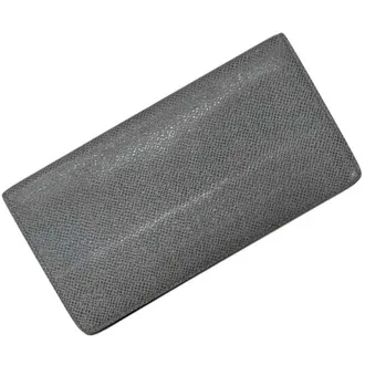 Louis Vuitton Glacier Gray Taiga Leather Long Wallet (Bi-Fold) (Pre-Owned)