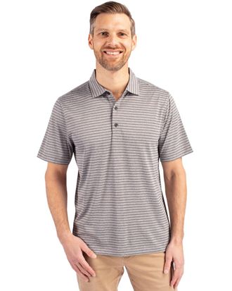 Cutter & Buck Forge Eco Heather Stripe Stretch Recycled Mens Polo