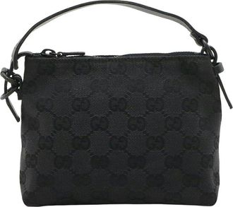 Gucci Black Gg Canvas Accessory Pouch (Authentic Pre-Loved)