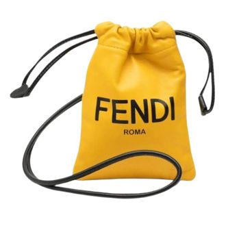 Fendi Pre-owned Mini Bags, female, Yellow, Size: ONE SIZE Pre-owned Pouch