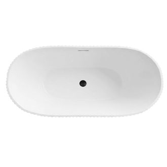 Rea Ba&ntilde;era De Pie Rea Atena 170 White With Black Plug Cap