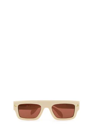 Alexander McQueen Womens Ivory Acetate Sunglasses Beige