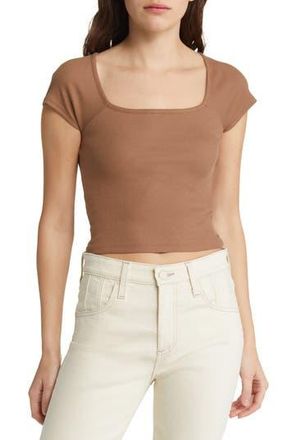 Madewell Brightside Square Neck T-Shirt in Stable at Nordstrom Rack, Size Large