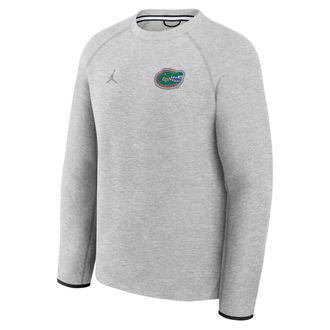 Nike Jordan Mens Florida Gators Tech Fleece Jordan Brand College Pullover Crew in Grey | 0JL6086NUFN-J35