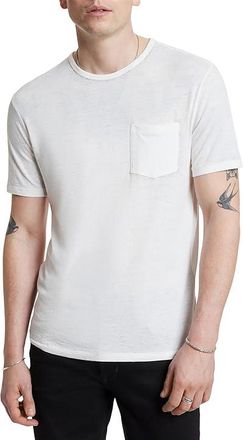 John Varvatos Bond Burnout T-Shirt Mens T Shirt Salt : 2XL, Cotton/Jersey/Polyester