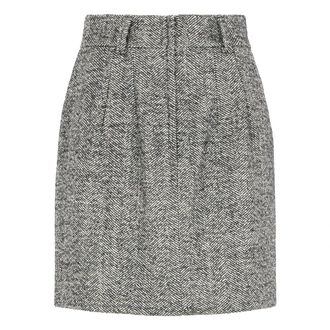 Dolce & Gabbana Rokken, Dames, Grijs, S, Wol, Wool Mini Skirt
