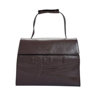 Moschino Borsa Tie Me Embossed - female - Moschino - Handbags - Brown - ONE SIZE - Bags