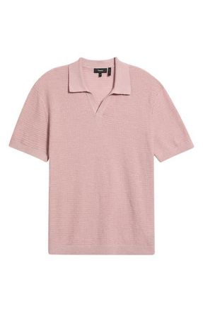 Theory Brenan Linen Blend Polo in Chalk Pink - Vin at Nordstrom, Size Xx-Large