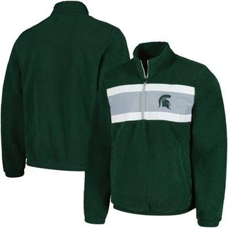 G-III Sports by Carl Banks Mens G-III Sports by Carl Banks Green Michigan State Spartans Pinch Runner Half-Zip Top at Nordstrom, Size X-Large