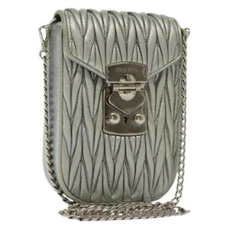 Miu Miu Pre-owned borse di pelle a tracolla - - Pre-owned - Donna - Grigio - ONE SIZE