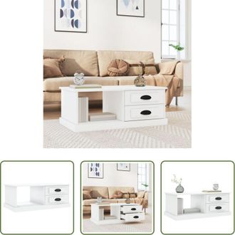 vidaXL vidaXL Tavolino da divano - Tavolino da Salotto Bianco 90x50x35 cm in Legno Multistrato