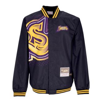 Mitchell & Ness NBA Big Face Bomber Jacket Loslak - Heren - Bomber jackets - Paars - S - Polyester - Jassen