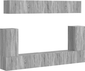 vidaXL Conjunto De Mueble De Tv 5 Uds. Gris Sonoma Vidaxl