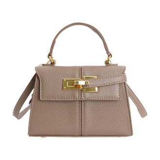 Generic Cymwer PU Leather Women Shoulder Bag Flap Crossbody Bag Buckle Tote Handbag (Grey)