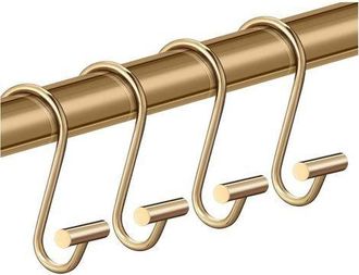 OEM Ganchos Para Cortina De Ducha, Ganchos Decorativos De Lat&oacute;n Para Barra De Ducha De Ba&ntilde;o, Ganchos Para Cortina De Ducha En Forma De T - 12 Unidades