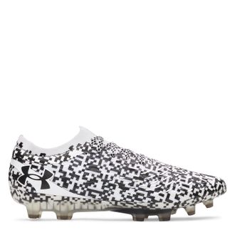Under Armour Mens Magnetico Elite Adults Firm Ground Football Boots in Black/White - Size UK 12.5