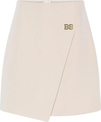 Bruuns Bazaar Rok met een unieke snit - Dames - Korte rokken - Beige - M - Rokken