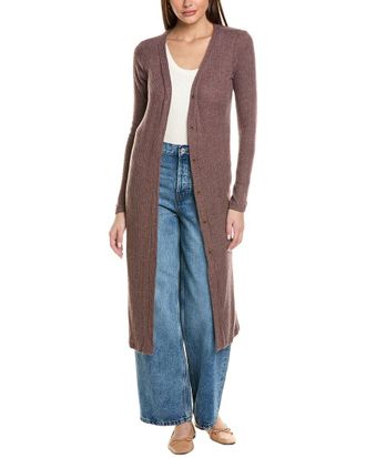 Bloomingdale's Project Social T Slumber Heathered Cozy Rib Maxi Cardigan