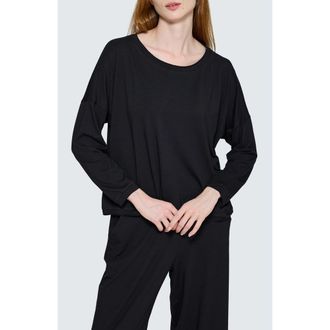 Luukaa D'Celli Lana Boxy Blouse in Black at Nordstrom, Size X-Large