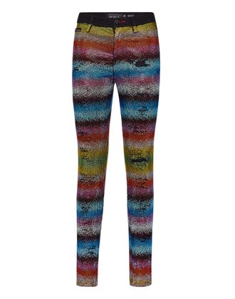 Philipp Plein High Waist Jegging Raindbow Crystal