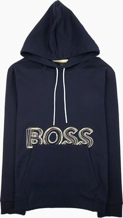 HUGO BOSS Mens Hugo Boss Soody 1 Hoodied Sweatshirt Dark Navy 402 - Black - Size: 38