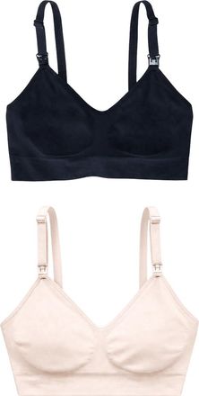 Ingrid & Isabel Seamless Nursing + Pumping Bra 2-Pack Bundle in Black/ash at Nordstrom, Size X-Large