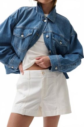 Pistola Denim Womens Mason Relaxed Utility Short In White