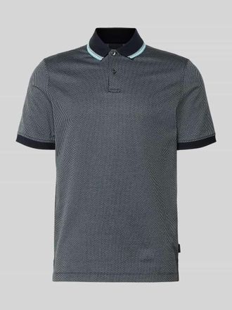 Bugatti Regular Fit Poloshirt mit Polokragen und kurzer Knopfleiste in Aqua, Gr&ouml;&szlig;e XXXL