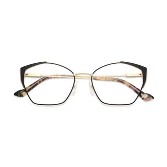 Etnia Barcelona Midori Geometric Cat-Eye Eyeglasses with Tortoiseshell Temples