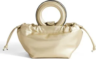 Topshop Grette Metallic Grab Bag in Gold at Nordstrom