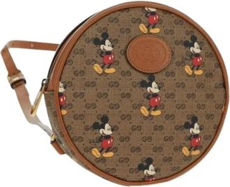 Gucci Pre-owned Vintage Rugzak - Dames - Vintage Schoudertas - Bruin - ONE Size - Leer - Vintage