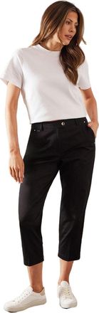 Wallis Stretch Capri Trousers, 12, Black