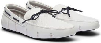 Swims Braided Lace Loafer in White/navy at Nordstrom, Size 14