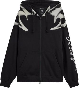 Yohji Yamamoto Yaksha Graphic Zip-up Hoodie