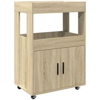 vidaXL Carrito De Bar Madera De Ingenier&iacute;a Roble Sonoma 60x39,5x89 Cm Vidaxl