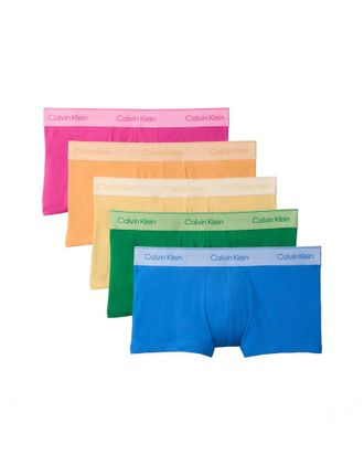 Calvin Klein Pride Cotton - Confezione da 5 boxer aderenti a vita bassa arcobaleno-Multicolore