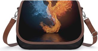 Generic Water Ice And Fire Rising Phoenixsbird Crossbody Bags for Women Shoulder Messenger Bag Purse Handbags