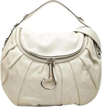 Gucci Pre-owned Icon Bit Satchel - Dames - Vintage Schoudertas - Wit - ONE Size - Vintage