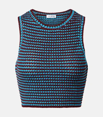 Alaia Ala&iuml;a Crochet cotton crop top