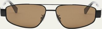 Celine Mens Triomphe Pilot Metal Sunglasses