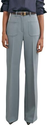 Reiss Priya Patch Pocket Wide Leg Pants in Blue at Nordstrom, Size 10 Us