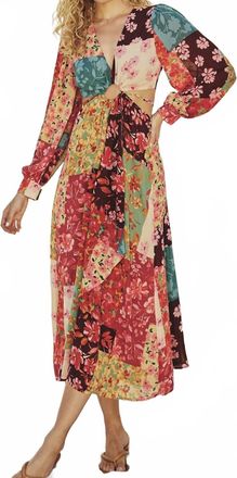 Dress Forum Mon Cheri Oring Cut Out Long Sleeve Dress In Rococo Garden