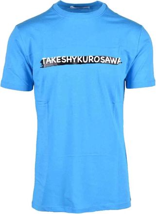 Takeshy Kurosawa Turquoise Graphic Cotton T-Shirt