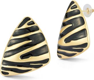 Sphera Milano Stripe Stud Earrings in Gold at Nordstrom Rack
