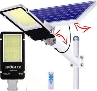 OEM Potente L&aacute;mpara Solar Led 1200w Sensor Crepuscular Callejera Con Mando A Distancia V&ouml;gler