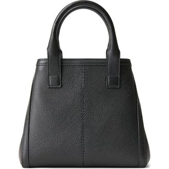 Lafayette 148 New York Mini L Grained Leather Tote in Black at Nordstrom