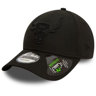 New Era 9Forty Strapback Cap - Outline Chicago Bulls Black