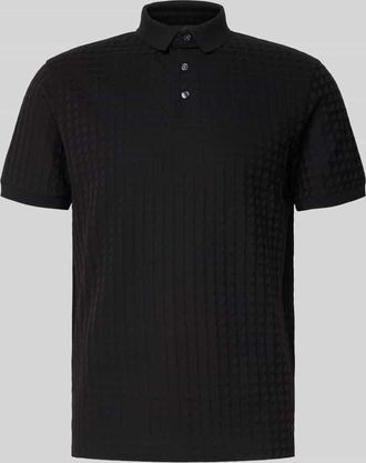 Emporio Armani Regular Fit Poloshirt mit Logo-Stitching in Black, Größe XXL