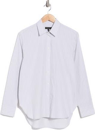 Rag & Bone Monty Stripe Button-Up Shirt in Light Grey Multi at Nordstrom Rack, Size X-Small