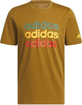 adidas Multi Linear Sportswear Graphic T-Shirt Brown HS2525